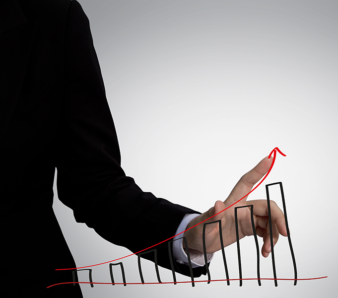 index-finger-touching-graph-with-red-arrow